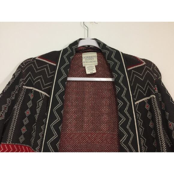 N5) Y2K Billabong Designer’s Closet Cardigan Womens Size S Top Aztec Boho Fringe - Picture 2 of 8